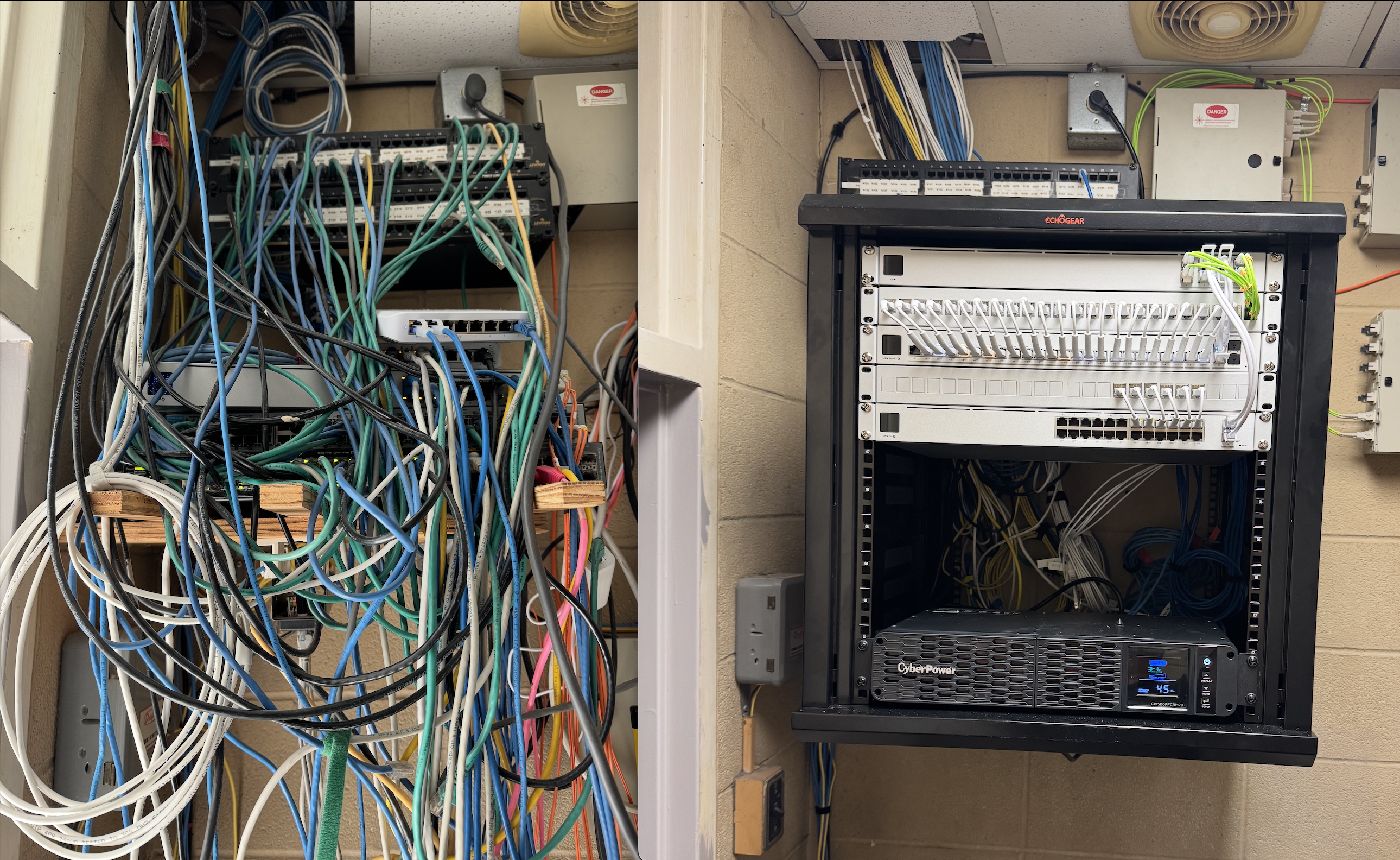 School network closet transformation